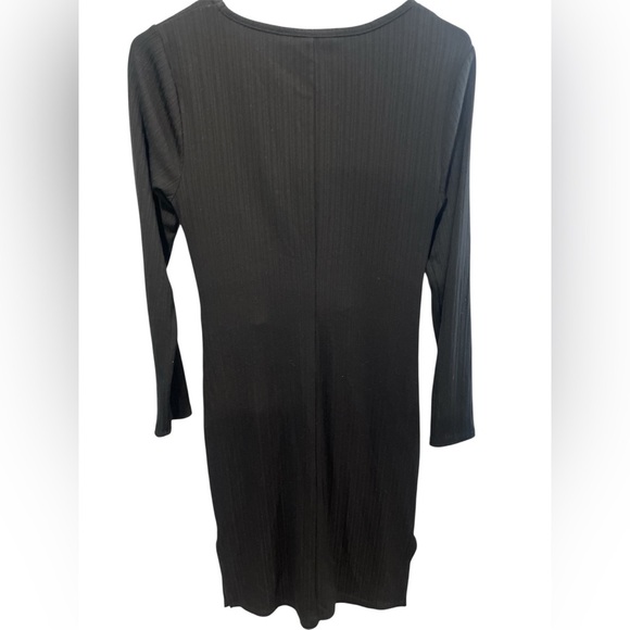 Nine West Elegant Long Sleeve Black Dress Sz Medium - Picture 3 of 6